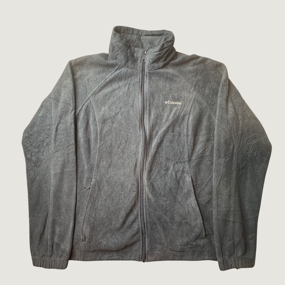 Columbia Jacket Womens XL Benton Springs Charcoal Gray Full Zip Fleece WL6439